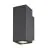 SLV Enola Up/Down Wall Light Aluminium Grey Square 7.8W 700lm - 940 Cool White | Outdoor - IP65 - Best Colour Rendering - Dimmable 
