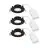 Multipack 3x Nordlux Downlight Monolo Black 4.8W 450lm 36D - 830 Warm White | 82mm - IP20 - 3-Step Dimmable
