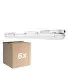 Multipack 6x Ledvance LED Waterproof Batten Damp Proof 32W 4400lm - 865 Daylight | 120cm 