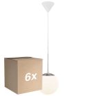 Multipack 6x Nordlux Café Pendant Glass White | Suitable for E27