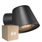 Multipack 6x Nordlux Aleria Wall Light Metal Black | IP44 - Suitable for GU10